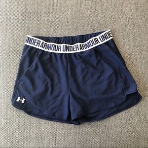 Underarmour Blue Workout Shorts with pockets